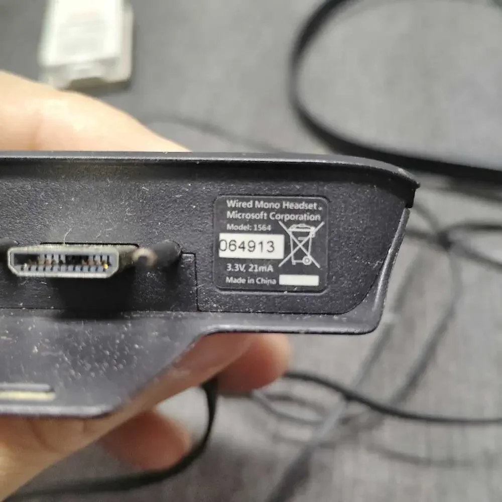 Xbox 360 Wired Headset & Rechargeable Battery Pack OEM Untested